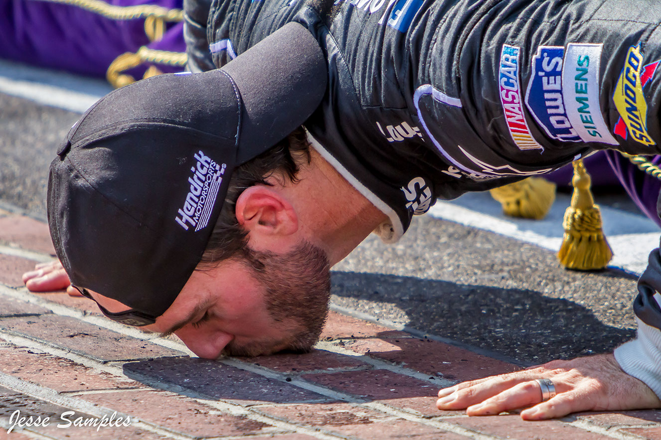Kissing the Bricks - Jimmy Johnson photo by Jesse Samples